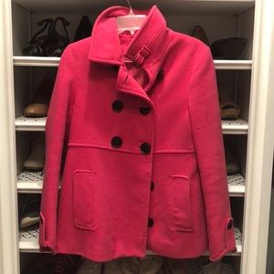 Express bright pink pea coat